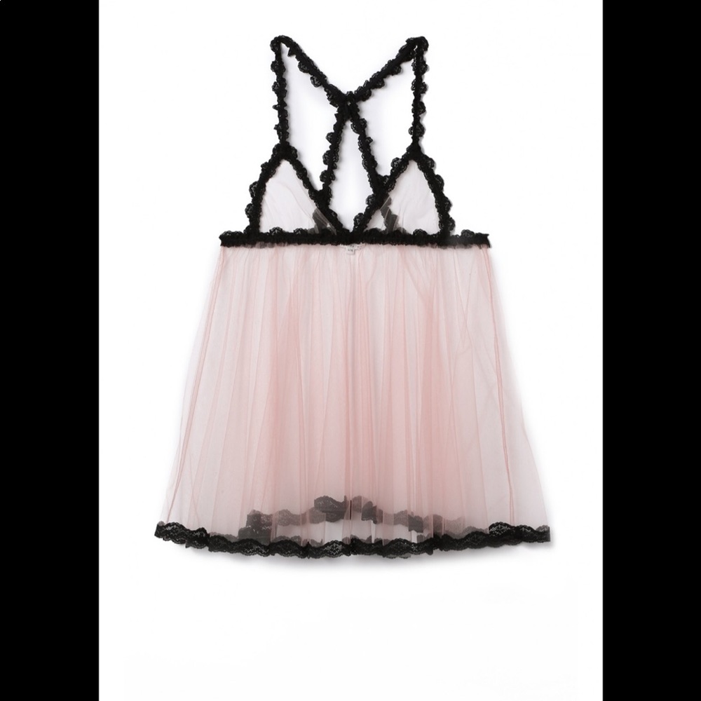 Fleur du Mal Lace Bondage Tulle Babydoll S/M